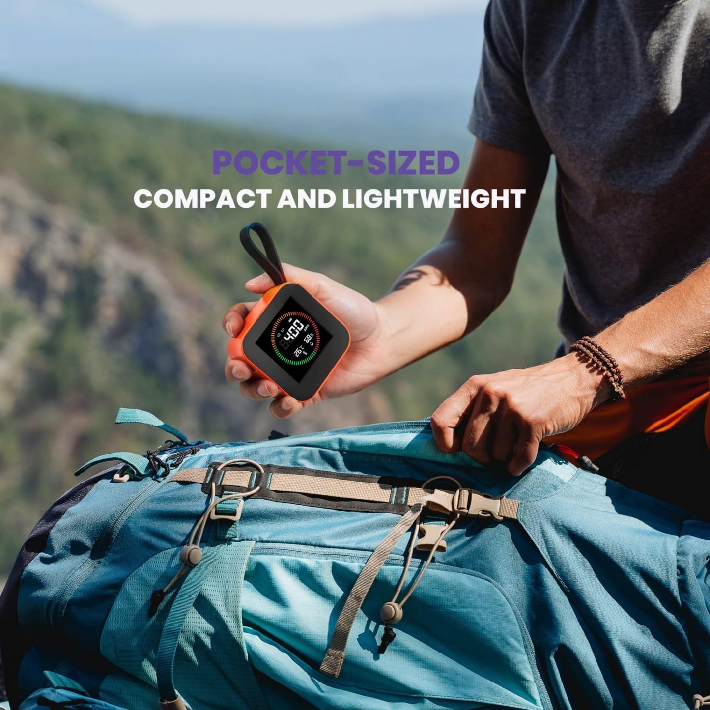 3-in-1 Portable Carbon Monoxide Detector for Travel – UL-Compliant CO Alarm with Temperature and Humidity Monitor, USB-C Rechargeable for RV, Hotel, Camping(1, Silver)